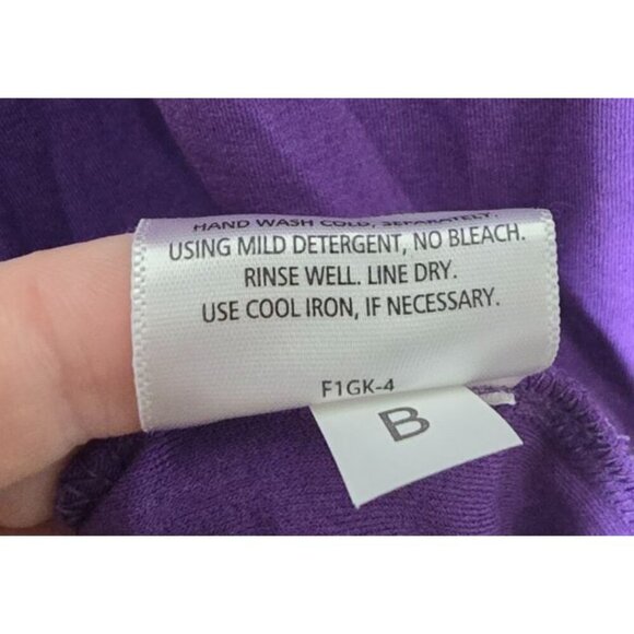 Eileen Fisher Turtleneck Sweater Silk L Purple Basics Layering Breathable Comfy - Picture 14 of 14